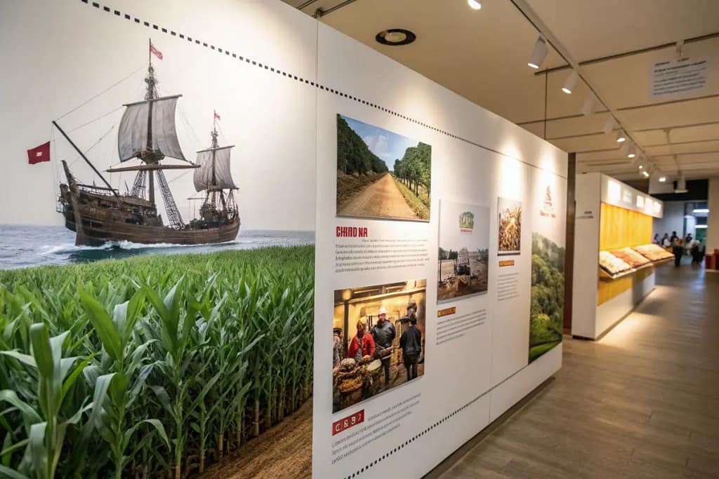 A visual timeline of how corn arrived in Japan, adapted to local agriculture, and became a staple in modern Japanese cuisine.