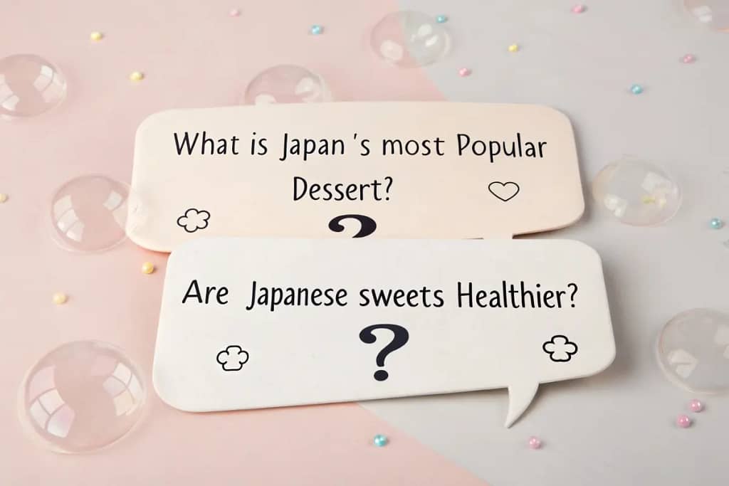  Common inquiries clarifying how Japanese desserts can fit into healthier lifestyles, focusing on sugar content and beneficial ingredients.