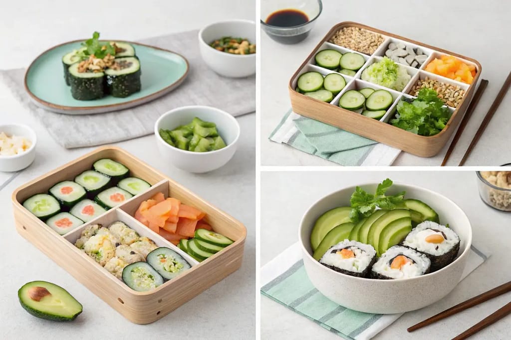  Four use cases for Japanese cucumber salad: a quick family side dish, party appetizer, work lunch box item, and a fusion grain bowl topper.