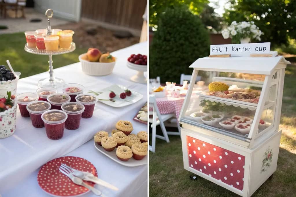  Four ways to integrate Japanese jelly desserts into daily life: hosting parties, bakery menus, lunch snacks, and potluck gatherings.