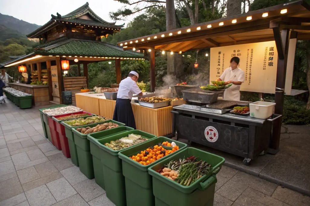  Four real-life scenarios where Shinto’s principles or traditions subtly guide Japanese food choices and culinary habits.